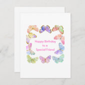 Aの特別友人へのハッピーバースデー シーズンカード (正面/裏面)
