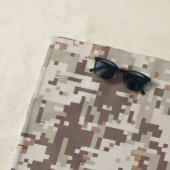 aの砂漠のスタイルのデジタルカムフラージュの装飾 ビーチタオル (インサイチュ)