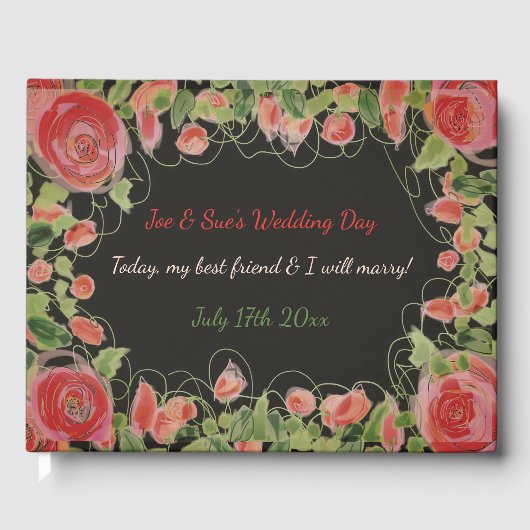 Aの結婚ゲストブックスタビクトリアンイル ゲストブック (正面)