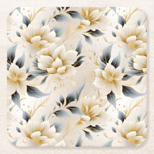 Aの結婚フローラシリーズデザイン9 スクエアペーパーコースター (正面)