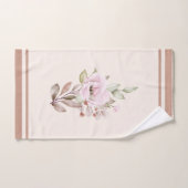 Aの絵画フローラと葉シームレスパターン バスタオルセット (ハンドタオル)