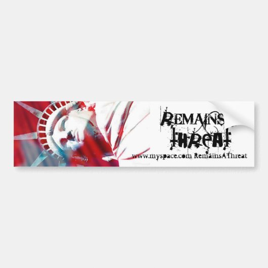 Aの脅威バンパーのステッカーは残ります バンパーステッカー (正面)