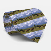 aの草で、grazzing Teotonの壮大な馬 ネクタイ (ロール)