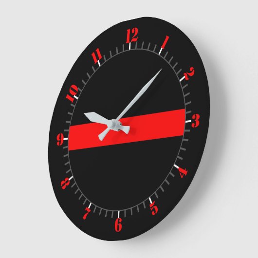 aの薄い赤線記号による記念物 ラージ壁時計 (傾斜)