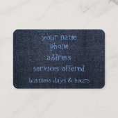 aの青いデニム 名刺 (裏面)