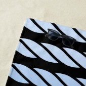 aの青いロープのスタイルのストライプな装飾 ビーチタオル (インサイチュ)