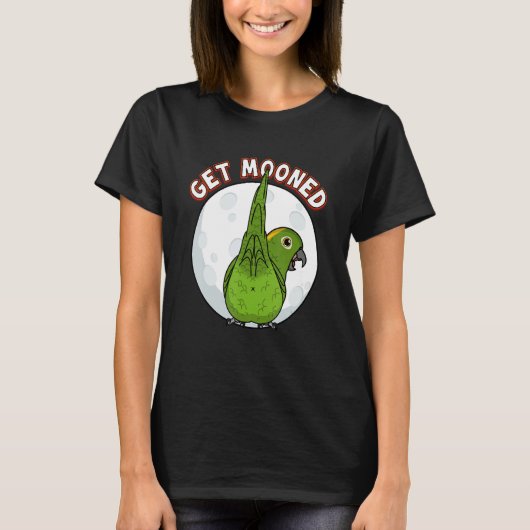 Aの黄色い昼寝でAのオウムの綿毛を取る Tシャツ (正面)