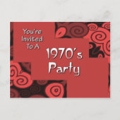 Aの70年代のパーティーへの招待されました インビテーションポストカード (正面)