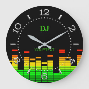aのDJ音楽のパーソナライズな平衡装置の感情のビート ラージ壁時計