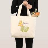 Aはアコーディオンのためです ラージトートバッグ (正面(商品))