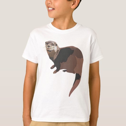 Aはアジアの小さな留め金のオッターのためだ Tシャツ (正面)