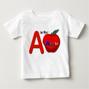 Aはアップル乳児Tシャツ用 ベビーTシャツ