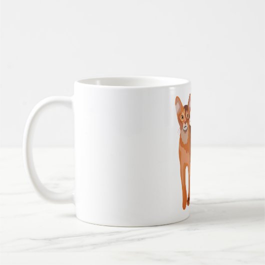 Aはアビシニアン猫用 コーヒーマグカップ (左)