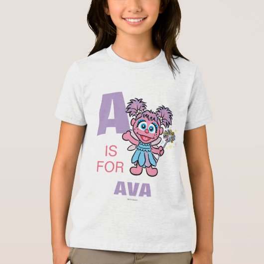 Aはアビー・カダビーのためのものだ |名前の追加 トライブレンドTシャツ (正面)
