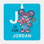 Aはアビー・カダビーの |名前の追加 メタルオーナメント (正面)