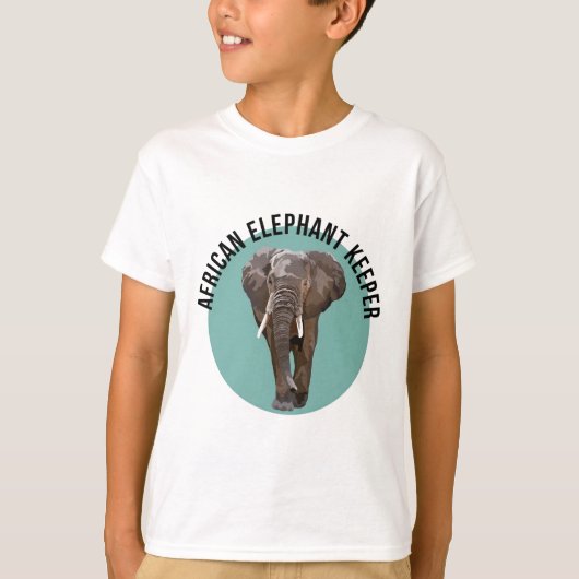 Aはアフリカ象の飼育員のためのもの Tシャツ (正面)