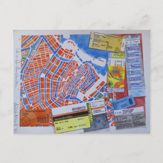 Aはアムステルダムの郵便はがきのためです ポストカード (正面)