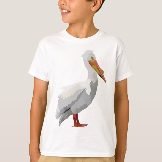 Aはアメリカ・ホワイト・ペリカン向け Tシャツ (正面)