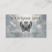 Aはエンジェルアルファベットイニシャル 名刺 (裏面)