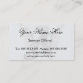 Aはハートのモノグラムを持つ天使のイニシャルのためです 名刺 (裏面)