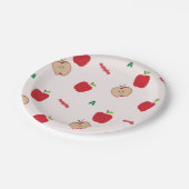 Aはリンゴのピンク ペーパープレート (アングル)