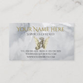 Aは天使のアルファベットの手紙のイニシャルのためです 名刺 (裏面)