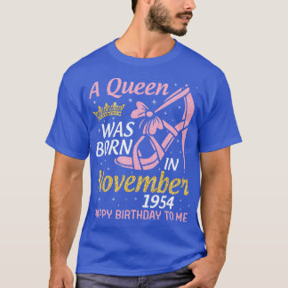 Aは1954生まれ年11月に私にハッピーバースデーした Tシャツ