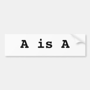 AはA =アイデンティティの法律あります バンパーステッカー
