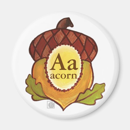 AはAcorn(Mighty Oak in Progress)マグネット用 マグネット (正面)