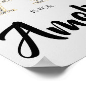 AはAmeliaのクラシックモダンテキストカスタムネーム ポスター (角)