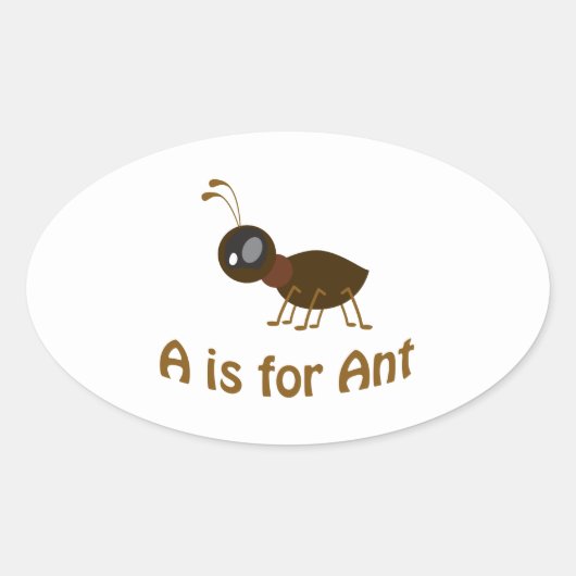 AはAnt用 楕円形シール (正面)