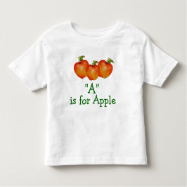 AはAppleのため学びます幼児のTシャツを綴るためにです トドラーTシャツ