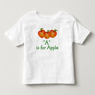 AはAppleのため学びます幼児のTシャツを綴るためにです トドラーTシャツ