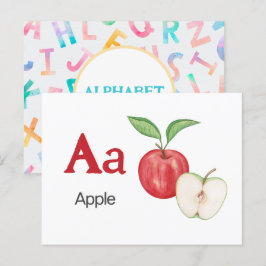 AはApple用 – Alphabet Flash Card ポストカード