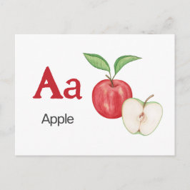 AはApple用 – Alphabet Flash Card ポストカード