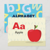AはApple用 – Alphabet Flash Card ポストカード (正面/裏面)