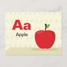 AはApple用 – Alphabet Flash Card ポストカード