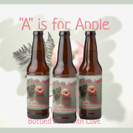 AはApple Ciderのホームボトル入り飲料ラベル用 ビールラベル