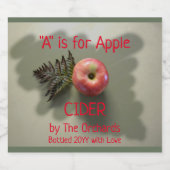 AはApple Ciderのホームボトル入り飲料ラベル用 ビールラベル (シングルラベル)