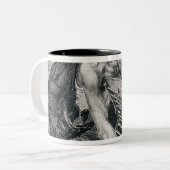 AはKoranで吸収された人を学びました ツートーンマグカップ (正面左)