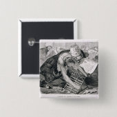 AはKoranで吸収された人を学びました 缶バッジ (正面&裏面)