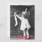 Aぶら下がったストッキングとVintageクリスマスカード シーズンカード (正面)