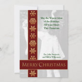 Aぶら下がったストッキングとVintageクリスマスカード シーズンカード (裏面)