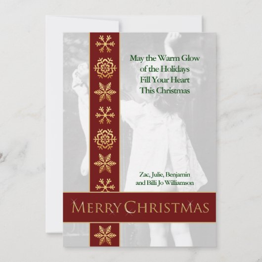 Aぶら下がったストッキングとVintageクリスマスカード シーズンカード (裏面)