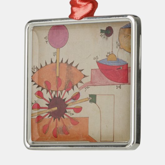 aへのポンプ水のためのシステムの図表 メタルオーナメント (左)