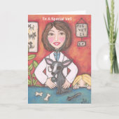 Aへの獣医医院のチワワ犬、… サンキューカード (正面)