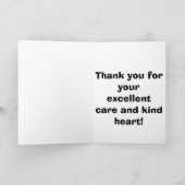 Aへの獣医医院のチワワ犬、… サンキューカード (内部)