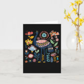 Aをカラフル搭載したフローラお洒落イラストレーション カード (黄色い花)