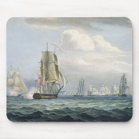 aを従事させるシドニースミス(1764-1840年の)艦隊 マウスパッド (正面)
