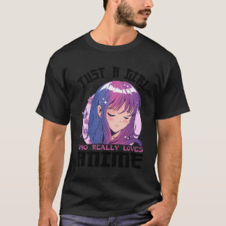 Aを愛す10代のる女の子だけのアニメの贈り物 Tシャツ